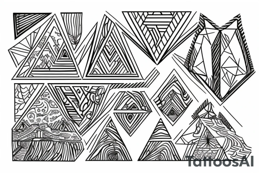 Landscape from Thailand in a triangle tattoo idea