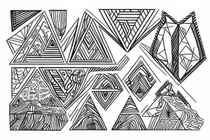 Landscape from Thailand in a triangle tattoo idea