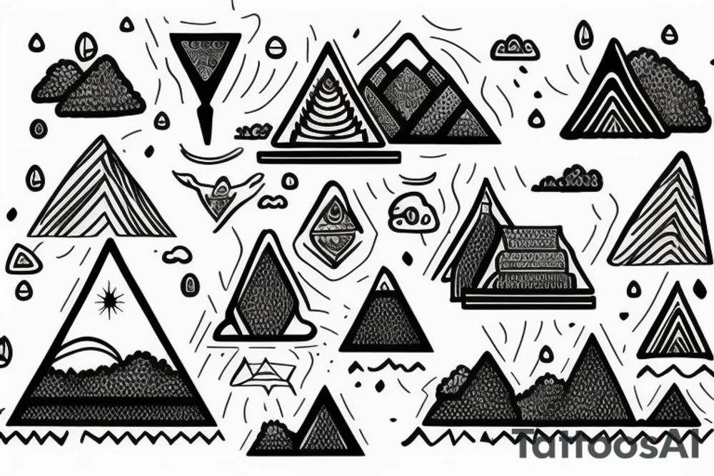 Landscape from Thailand in a triangle tattoo idea