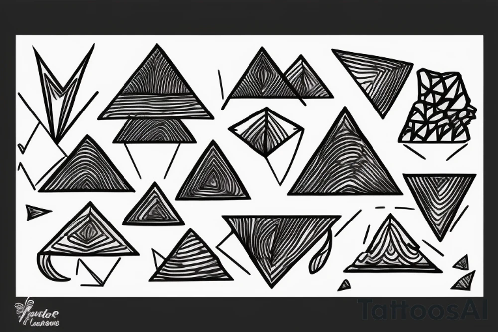 Landscape from Thailand in a triangle tattoo idea