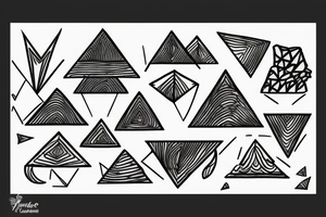 Landscape from Thailand in a triangle tattoo idea