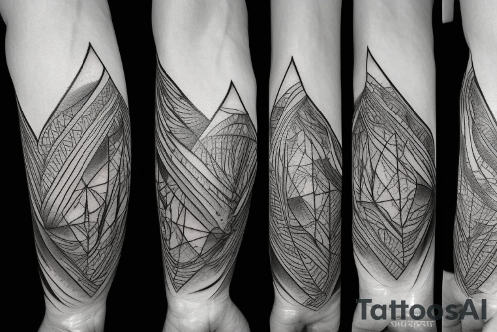 Landscape from Thailand in a triangle tattoo idea