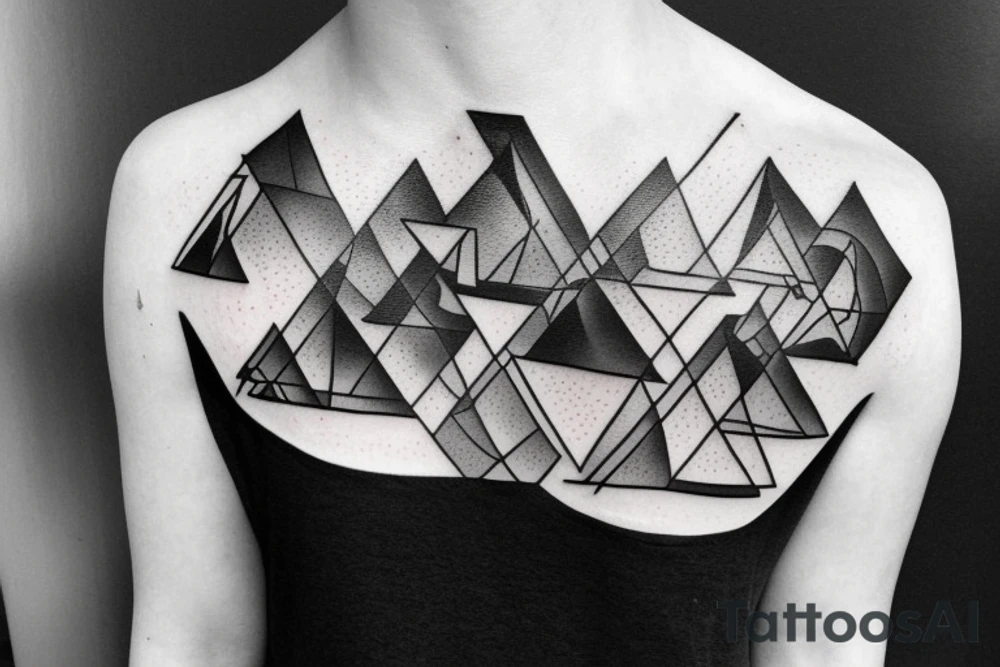Landscape from Thailand in a triangle tattoo idea