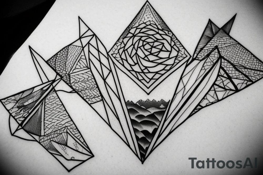 Landscape from Thailand in a triangle tattoo idea