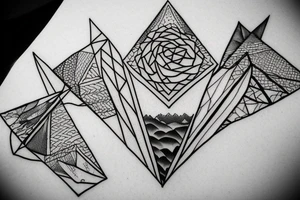 Landscape from Thailand in a triangle tattoo idea
