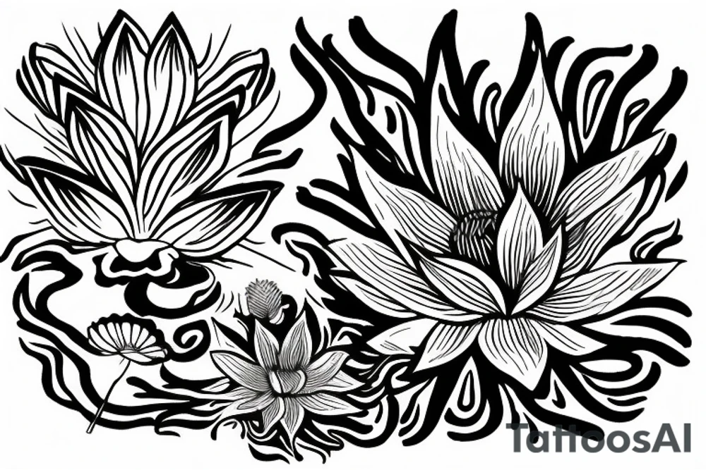 Crown Chakra
 lotus flower burying into enlightenment tattoo idea
