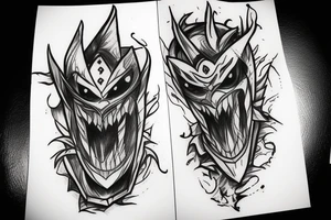 A shaco from league of legends tattoo idea