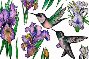 hummingbird
honey bee
iris tattoo idea
