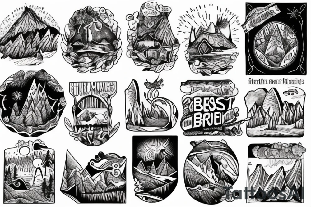 Best friends Michigan mountains beach tattoo idea