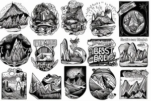 Best friends Michigan mountains beach tattoo idea