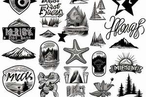 Best friends Michigan mountains beach tattoo idea