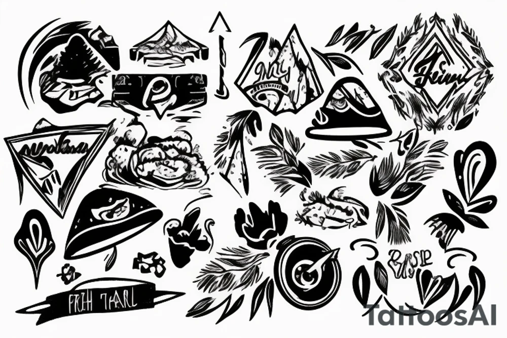 Mountain beach best friend tattoos tattoo idea