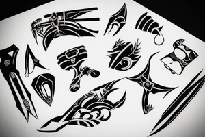 Scissor cutting blade tattoo idea