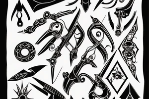 Scissor cutting blade tattoo idea