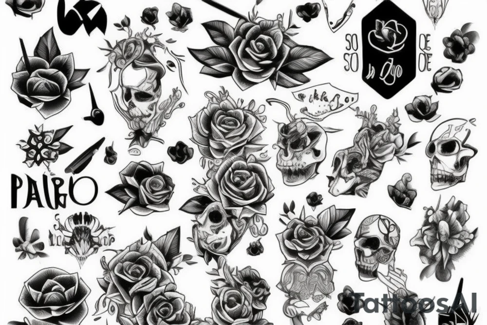 Rellenar por los lados del tatuaje pero con algo que demuestre poder y dominio tattoo idea