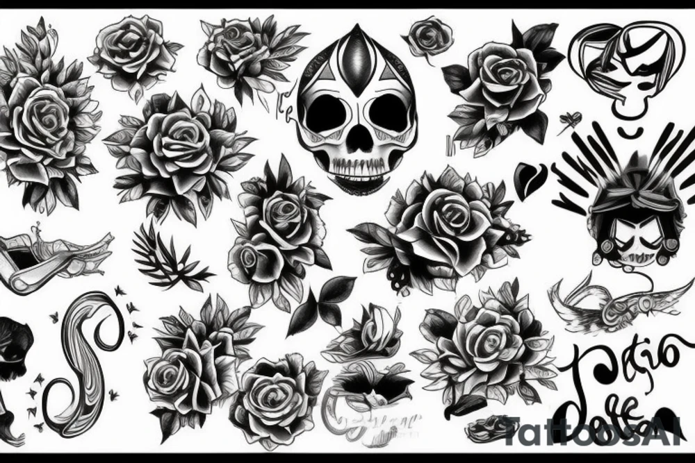 Rellenar por los lados del tatuaje pero con algo que demuestre poder y dominio tattoo idea