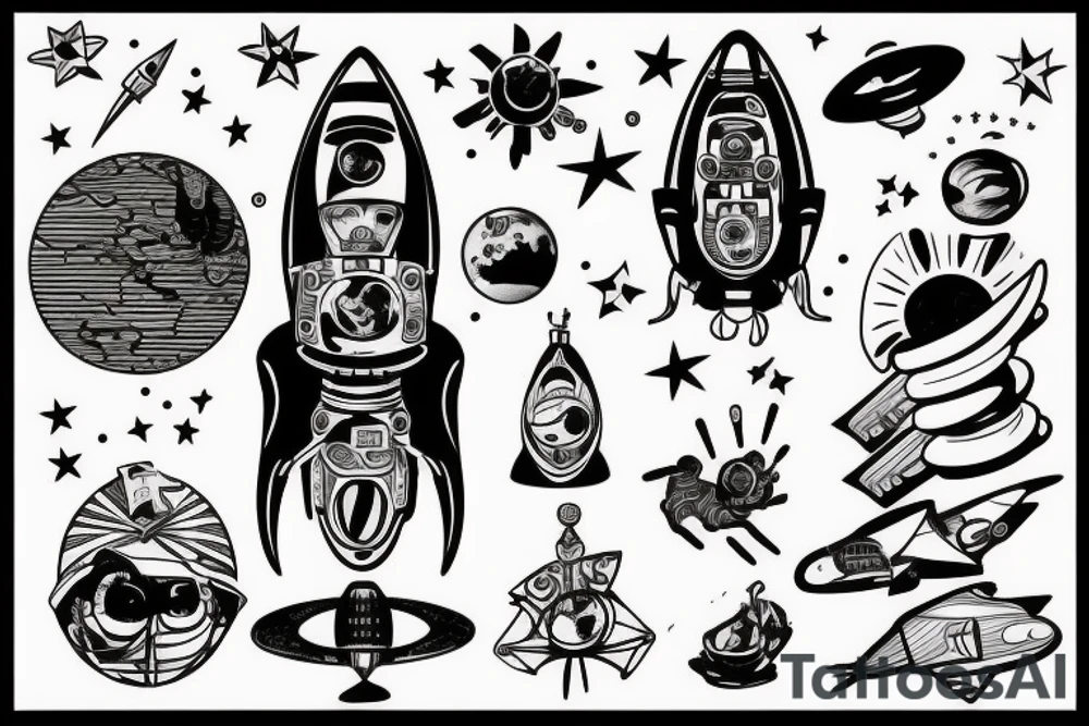Astronaut tattoo idea