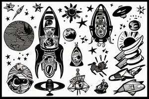 Astronaut tattoo idea