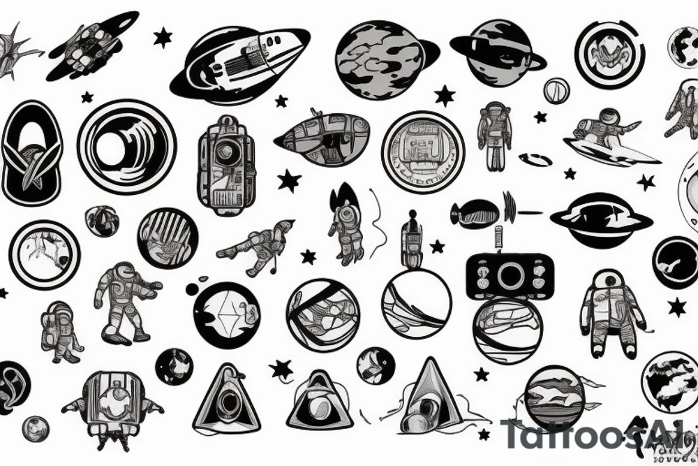Astronaut tattoo idea