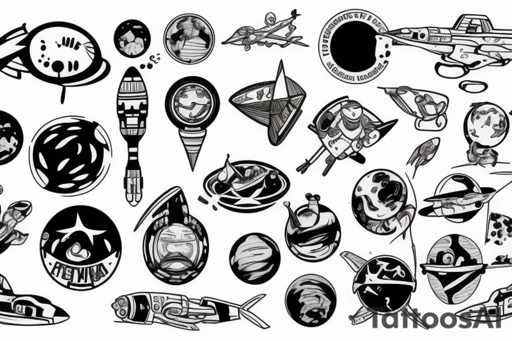 Astronaut tattoo idea