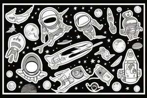 astronaut tattoo idea