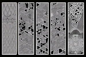 word around thick line design geometric pattern tattoo idea