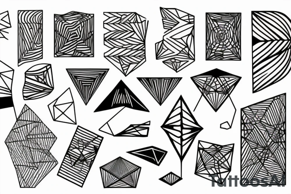 geometric lines tattoo idea