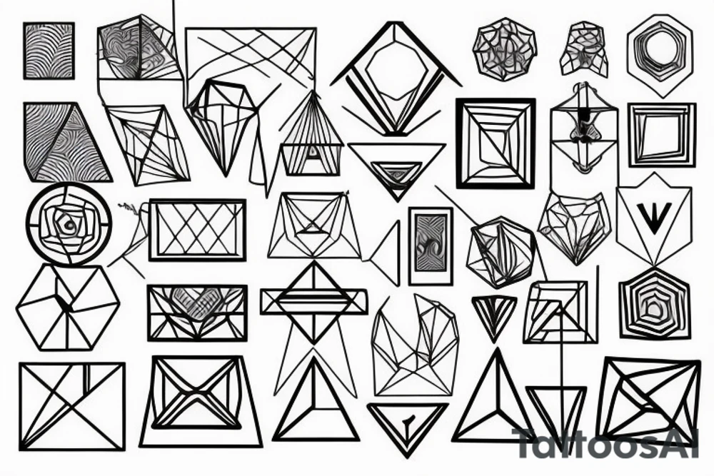geometric lines tattoo idea