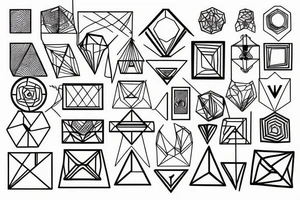 geometric lines tattoo idea