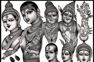 Hare Krishna hare Krishna Krishna hare hare Krishna hare Rama hare Rama Rama Rama hare hare tattoo idea