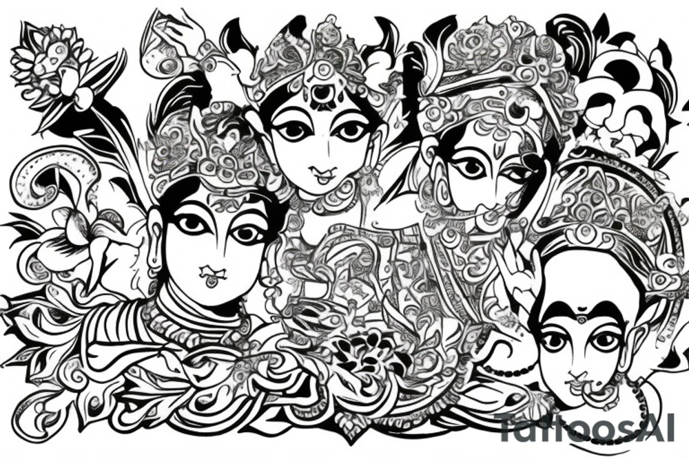 Hare Krishna hare Krishna Krishna hare hare Krishna hare Rama hare Rama Rama Rama hare hare tattoo idea