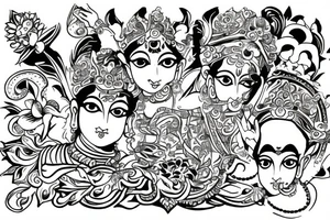 Hare Krishna hare Krishna Krishna hare hare Krishna hare Rama hare Rama Rama Rama hare hare tattoo idea