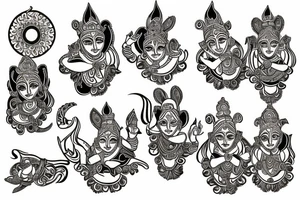 Hare Krishna hare Krishna Krishna hare hare Krishna hare Rama hare Rama Rama Rama hare hare tattoo idea