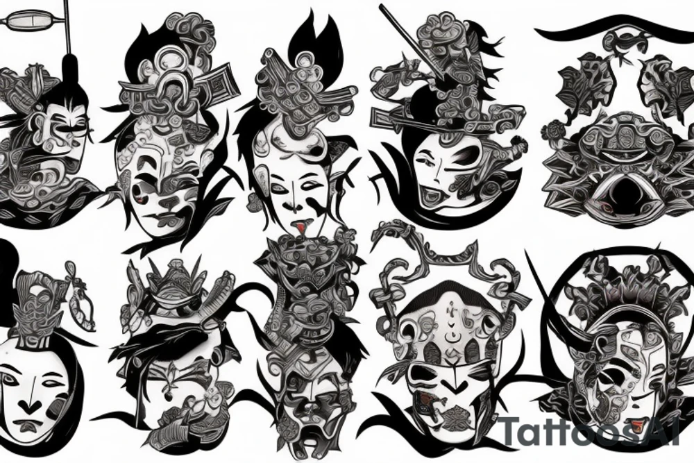Samurai returning home tattoo idea