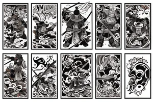 Samurai returning home tattoo idea