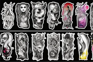 Alice in wonderland by HR Giger with neon tattoo idea
