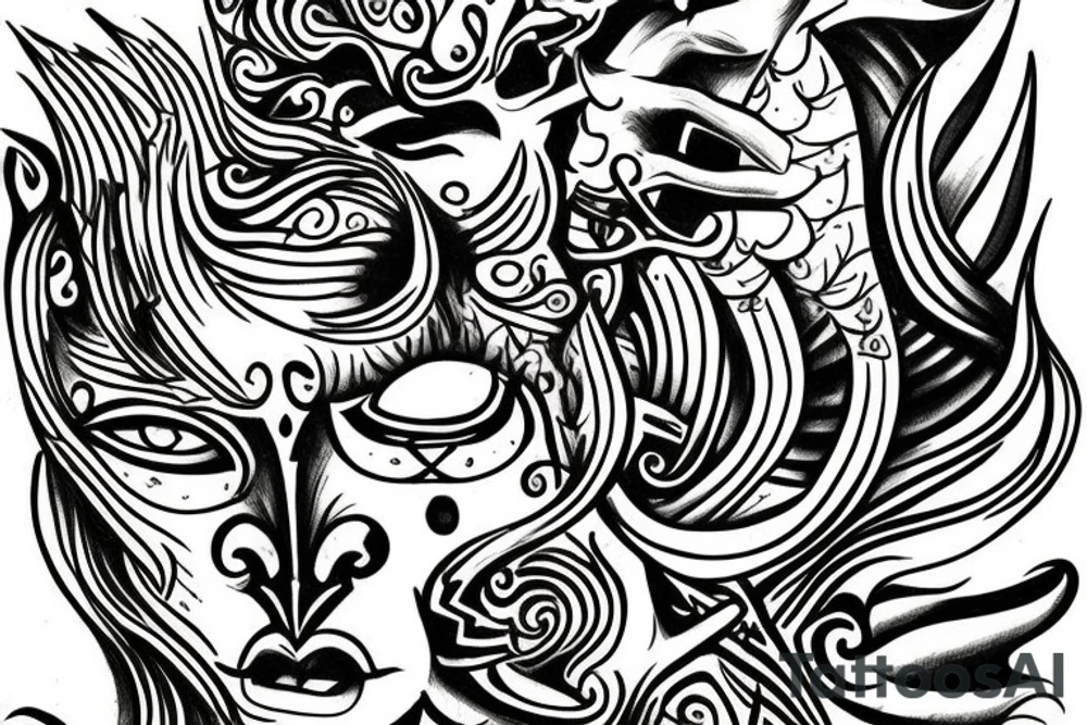 devil art tattoo idea
