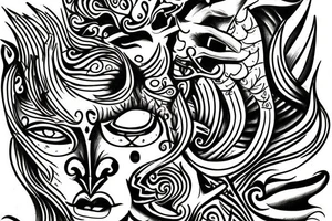 devil art tattoo idea