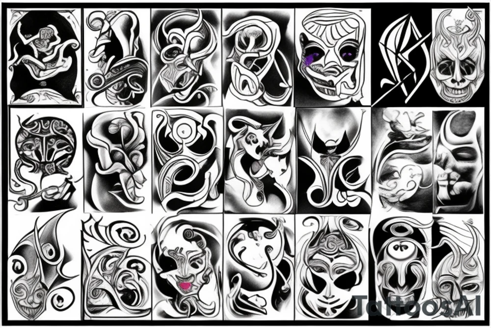 devil art tattoo idea
