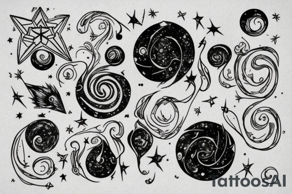 Libra star constellation tattoo idea