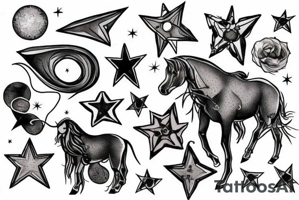 Libra star constellation tattoo idea