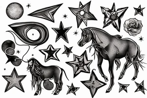Libra star constellation tattoo idea