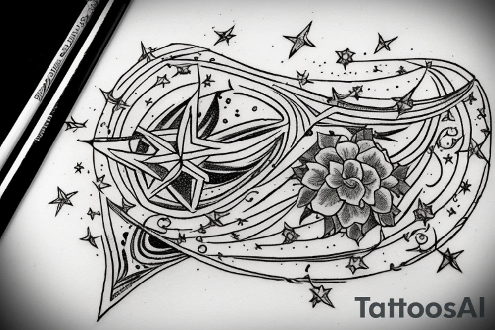 Libra star constellation tattoo idea