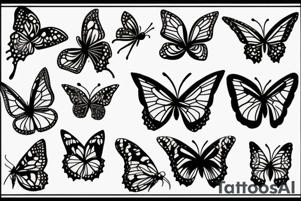 An orchidea and a butterfly tattoo idea