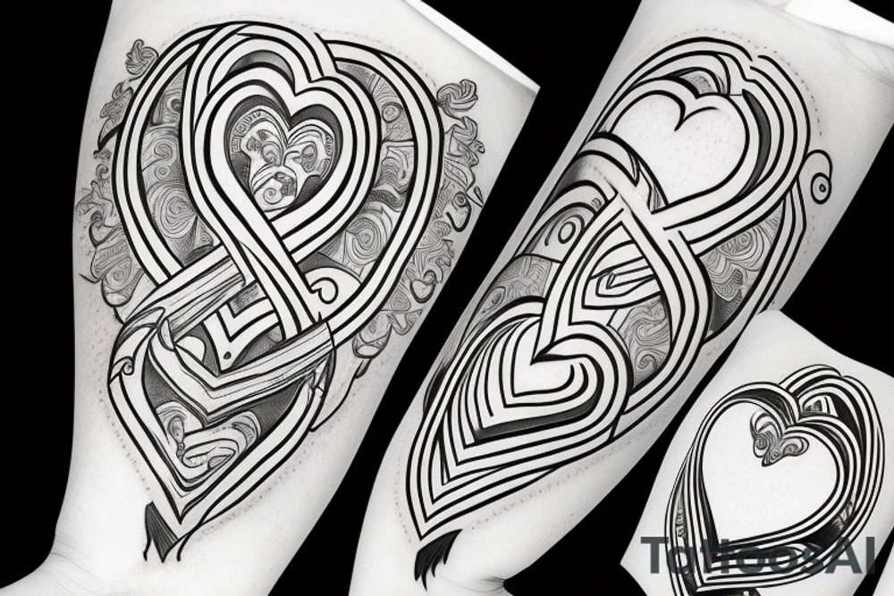 Infinity,  heart, Mandeep tattoo idea