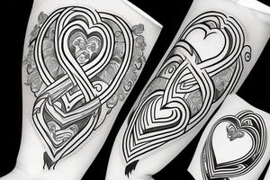 Infinity,  heart, Mandeep tattoo idea