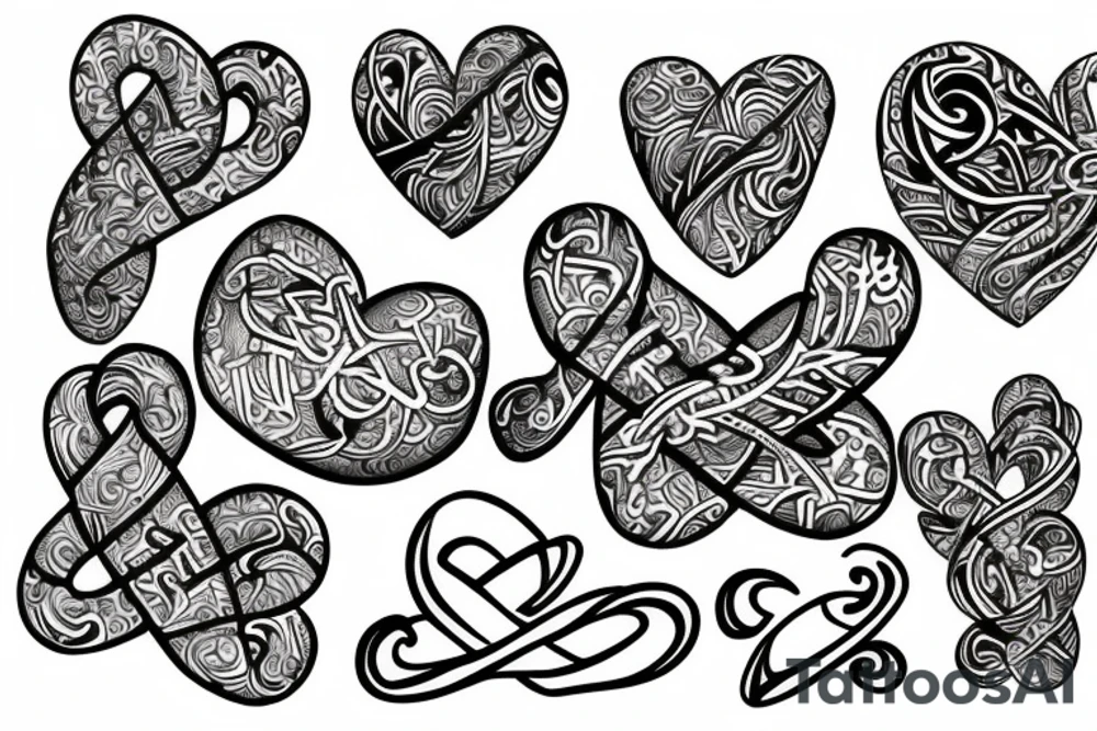 Infinity,  heart, Mandeep tattoo idea