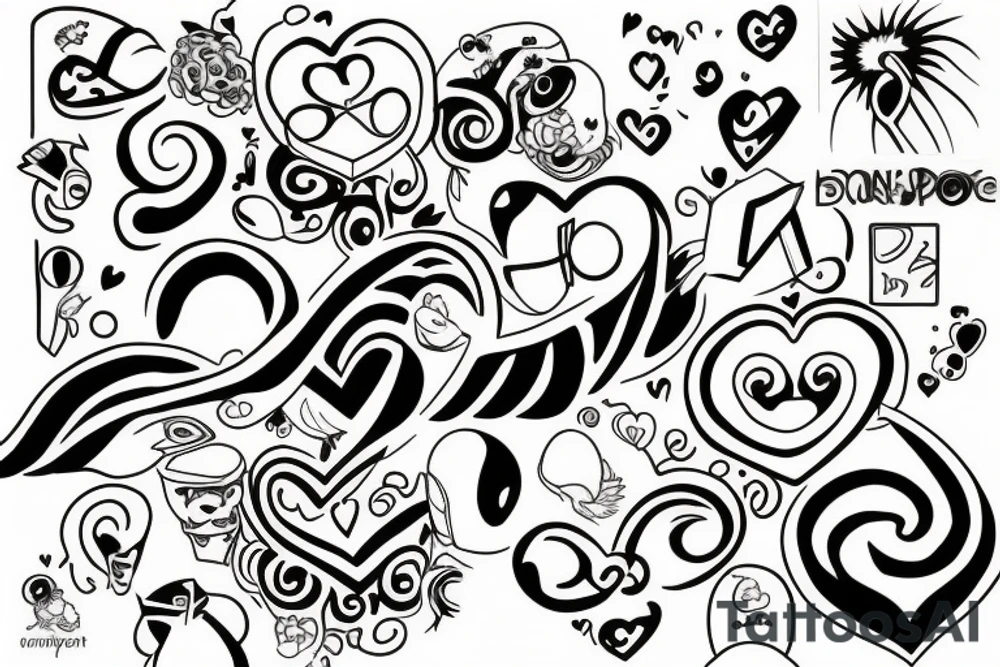 Infinity,  heart, Mandeep tattoo idea