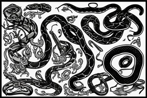 dagger with snake around it tattoo idea