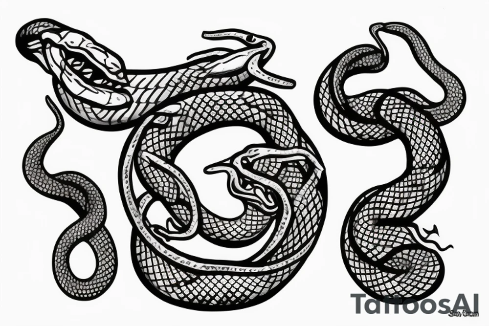 snake wrapped around dagger tattoo idea